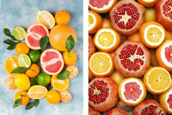 Bild mit verschiedenen Zitrusfrüchten wie Orange, Zitrone und Limetten.